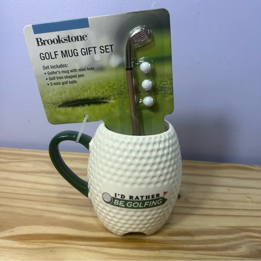 Brookstone Golf Mug Gift Set NWT